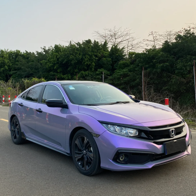Candy Metallic Gray Purple Car Vinyl Wrap review Vlad 01