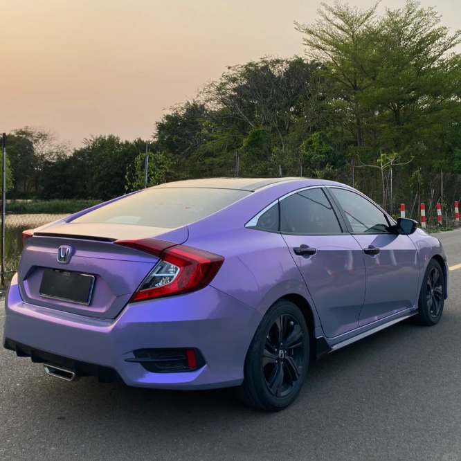 Candy Metallic Gray Purple Car Vinyl Wrap review Vlad 02