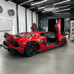 Super Gloss Ferrari Red Car Vinyl Wrap review McKenzie reyann ball 02