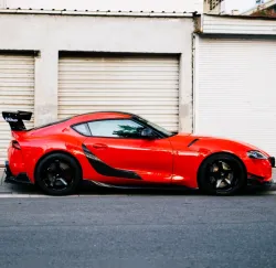 Super Gloss Ferrari Red Car Vinyl Wrap review PJP 01