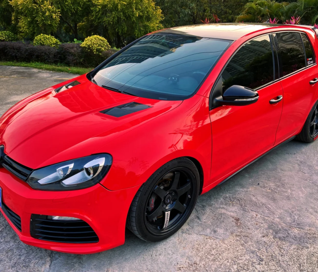 Super Gloss Ferrari Red Car Vinyl Wrap review 1