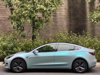 Matte Diamond Gray Blue Car Vinyl Wrap review 3