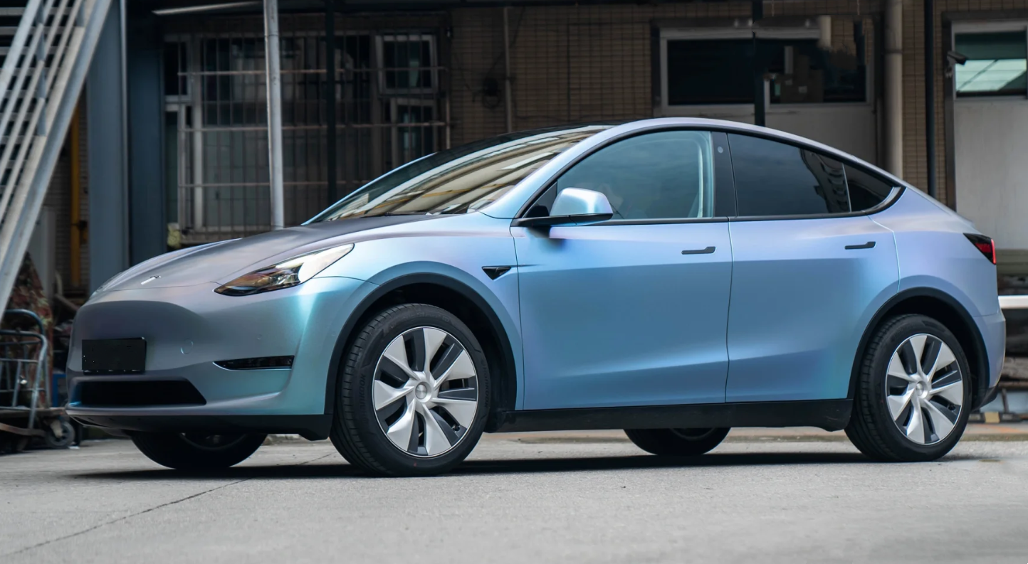 Matte Diamond Gray Blue Car Vinyl Wrap review whimzy 02