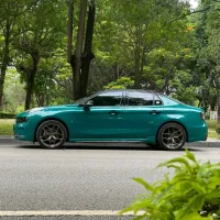 Super Gloss Pine Green Car Vinyl Wrap review 1