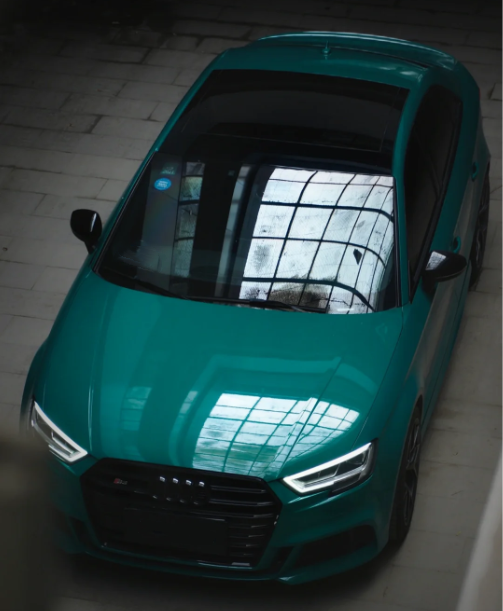 Super Gloss Pine Green Car Vinyl Wrap review TJ Michel 02