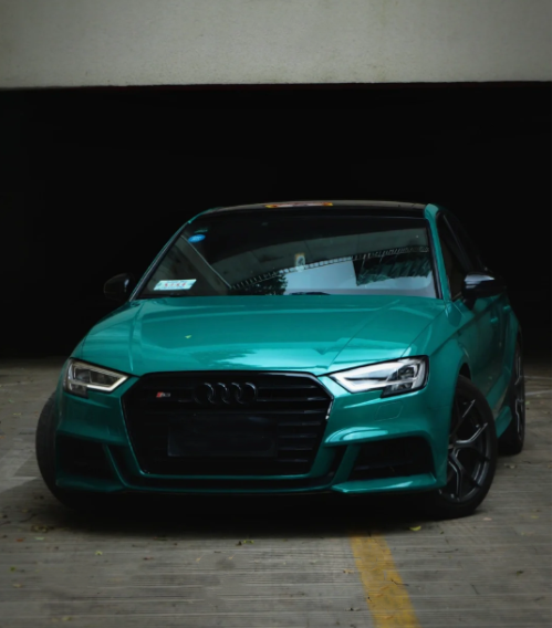 Super Gloss Pine Green Car Vinyl Wrap review TJ Michel 04