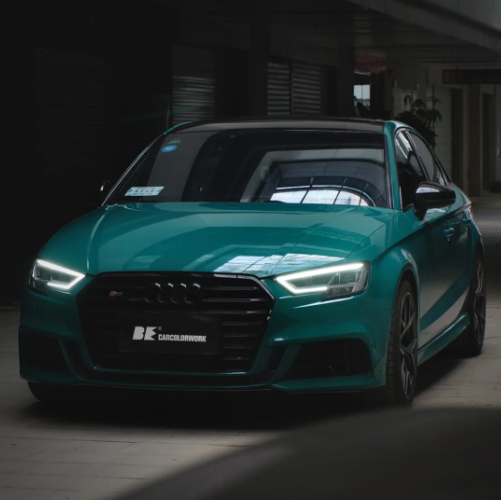 Super Gloss Pine Green Car Vinyl Wrap review TJ Michel 01