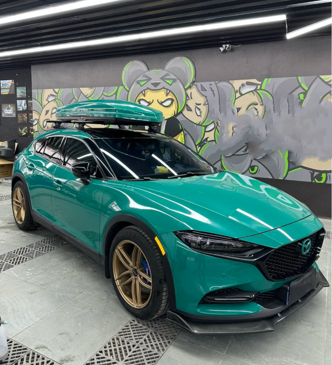 Super Gloss Pine Green Car Vinyl Wrap review 1