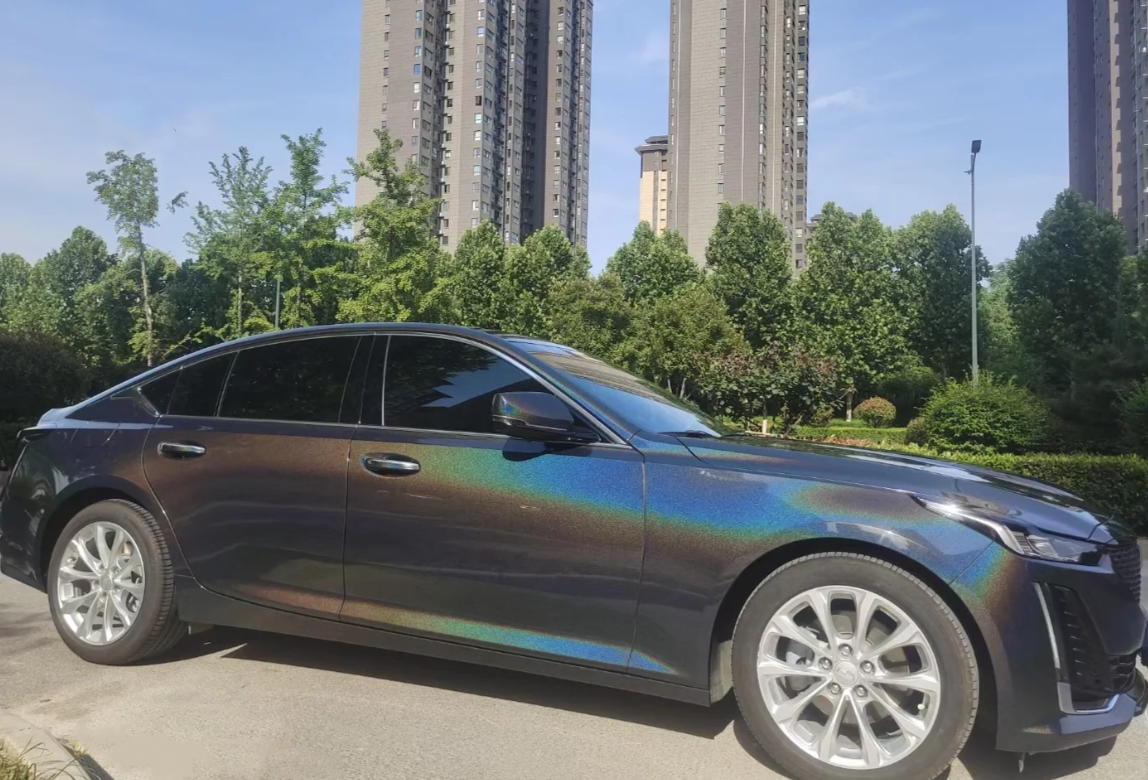 Glossy Laser Black Car Vinyl Wrap review Miguel A.