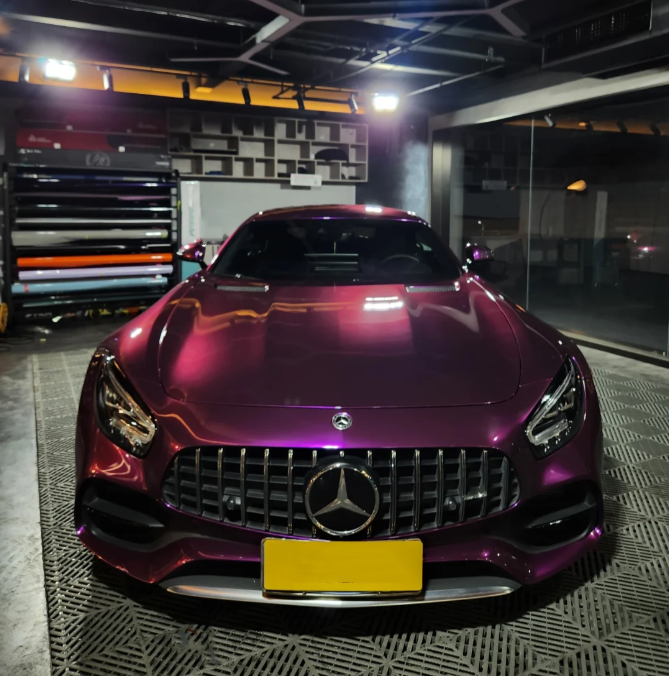 Gloss Metallic Grape Purple Car Vinyl Wrap review 2