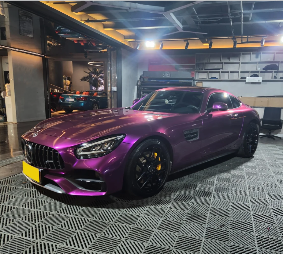 Gloss Metallic Grape Purple Car Vinyl Wrap review 1