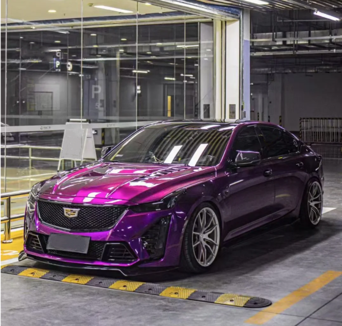 Gloss Metallic Grape Purple Car Vinyl Wrap review 1