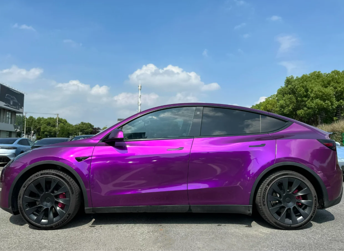 Gloss Metallic Grape Purple Car Vinyl Wrap review 0