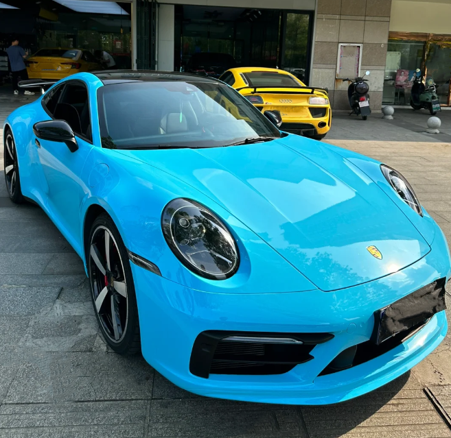 Super Gloss Sky Blue Car Vinyl Wrap review Bob S 02