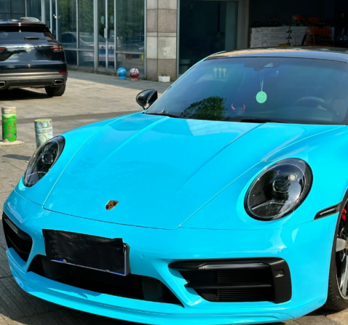Super Gloss Sky Blue Car Vinyl Wrap review 