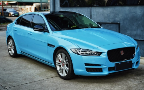 Super Gloss Sky Blue Car Vinyl Wrap review 