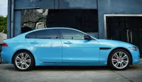Super Gloss Sky Blue Car Vinyl Wrap review 1