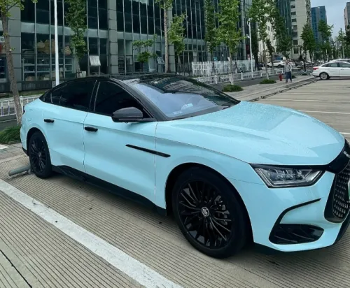Super Gloss Glacier Blue Car Vinyl Wrap review 