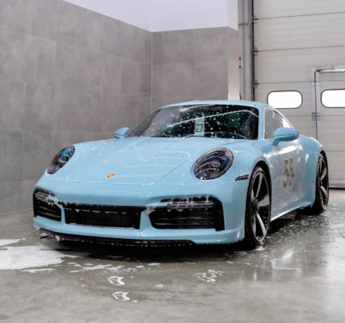 Super Gloss Glacier Blue Car Vinyl Wrap review 