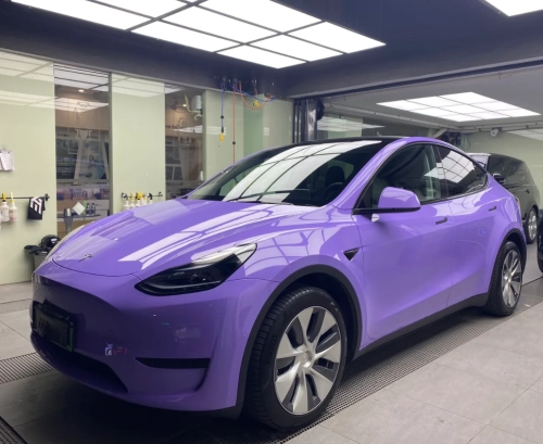 Super Gloss Lavender Purple Car Vinyl Wrap review 