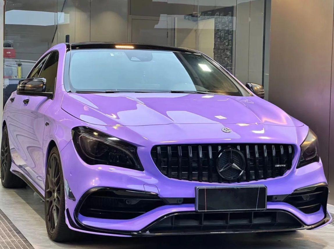 Super Gloss Lavender Purple Car Vinyl Wrap review Brittany C