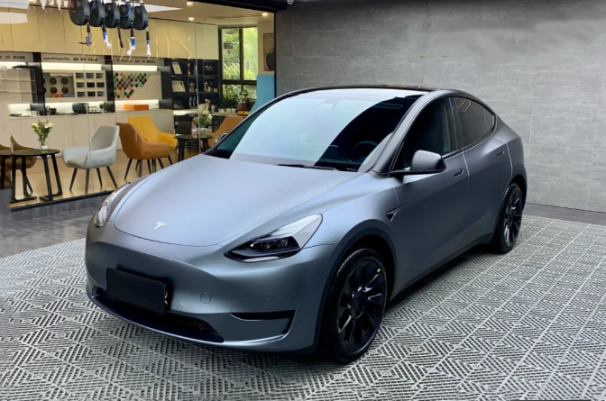 Matte Blue Gray Vinyl Wrap Car Wrap review Tammy 02