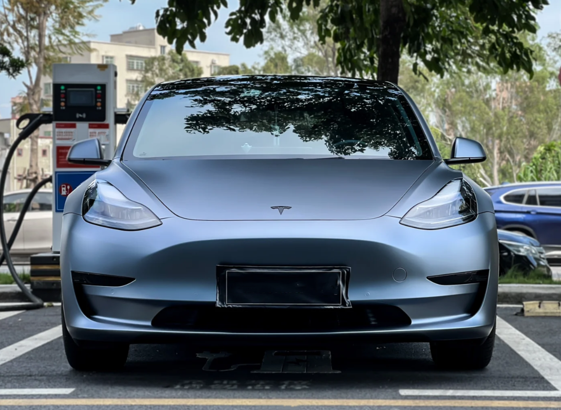 Matte Blue Gray Vinyl Wrap Car Wrap review Miguelangel Gilbert 02