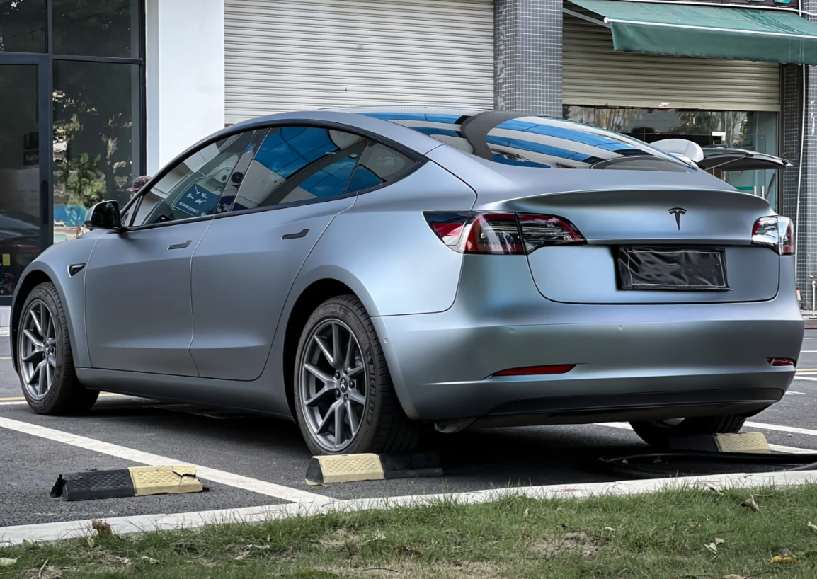 Matte Blue Gray Vinyl Wrap Car Wrap review Miguelangel Gilbert 03