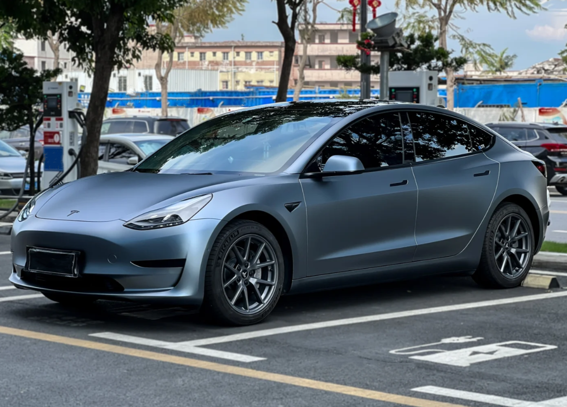 Matte Blue Gray Vinyl Wrap Car Wrap review Miguelangel Gilbert 04