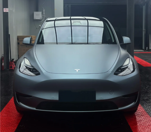 Matte Blue Gray Vinyl Wrap Car Wrap review 