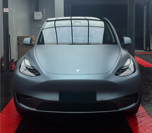 Matte Blue Gray Vinyl Wrap Car Wrap review 