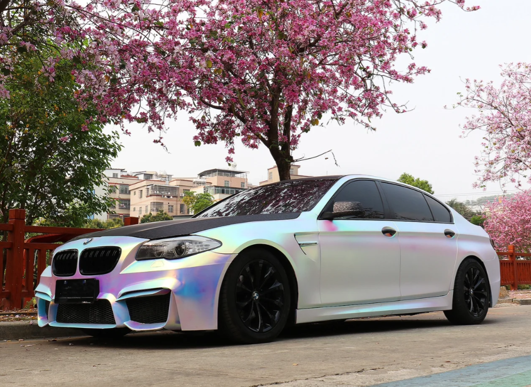 Matte Holographic Rainbow Neo Chrome Car Vinyl Wrap Non-stretchable review Louis B. 01