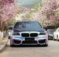 Matte Holographic Rainbow Neo Chrome Car Vinyl Wrap  review 2