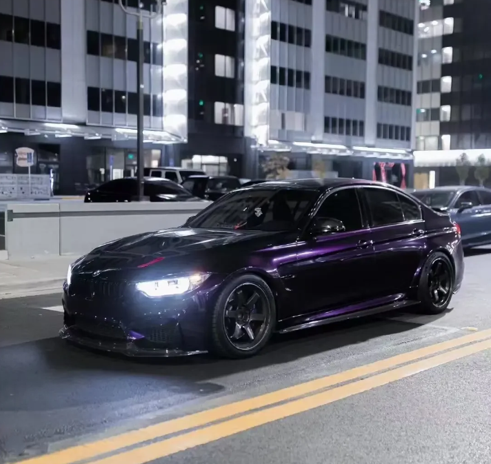 PET Gloss Metallic Midnight Purple Car Vinyl Wrap review 2