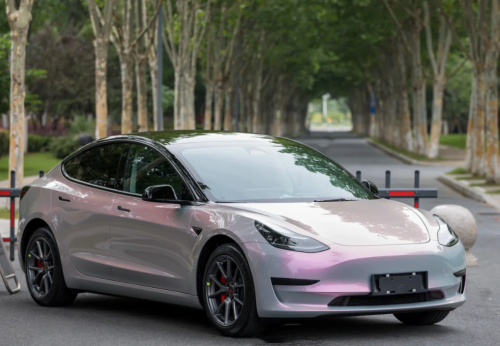 Gloss Metallic Twin Candy Gray Red Car Vinyl Wrap review 
