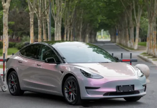 Gloss Metallic Twin Candy Gray Red Car Vinyl Wrap review 