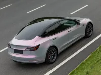 Gloss Metallic Twin Candy Gray Red Car Vinyl Wrap review 1
