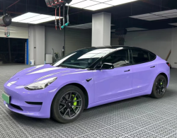 Super Gloss Lavender Purple Car Vinyl Wrap review Cat 02