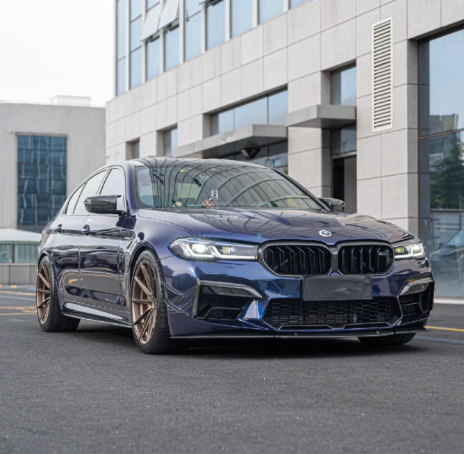 Gloss Metallic Tanzanite Blue Car Vinyl Wrap [BMW OEM Color] review Carbon-Vanilla 03
