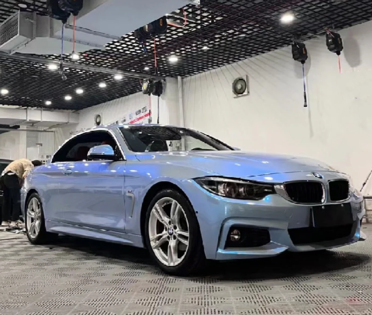 Candy Metallic Dark Gray Blue Car Vinyl Wrap review Stevarino 02