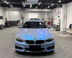 Candy Metallic Dark Gray Blue Car Vinyl Wrap review Stevarino 03