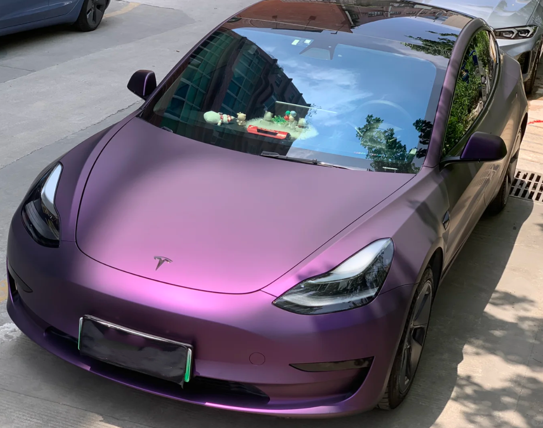 Matte Metallic Purple Car Vinyl Wrap review 1