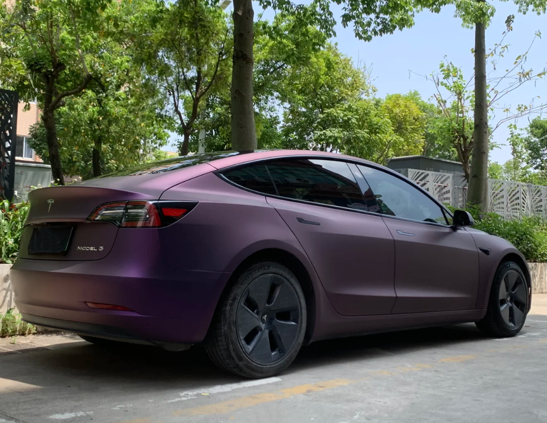 Matte Metallic Purple Car Vinyl Wrap review 0