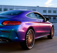 Gloss Diamond Purple Blue Car Vinyl Wrap review 0