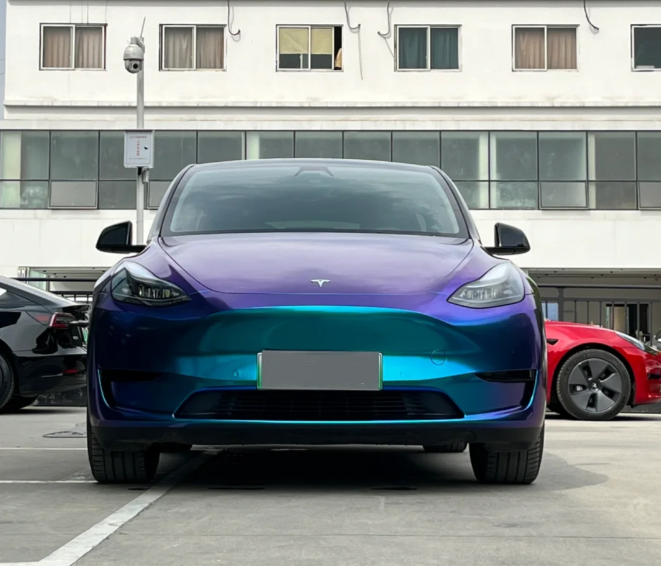 Gloss Diamond Purple Blue Car Vinyl Wrap review Jorge herrera 01