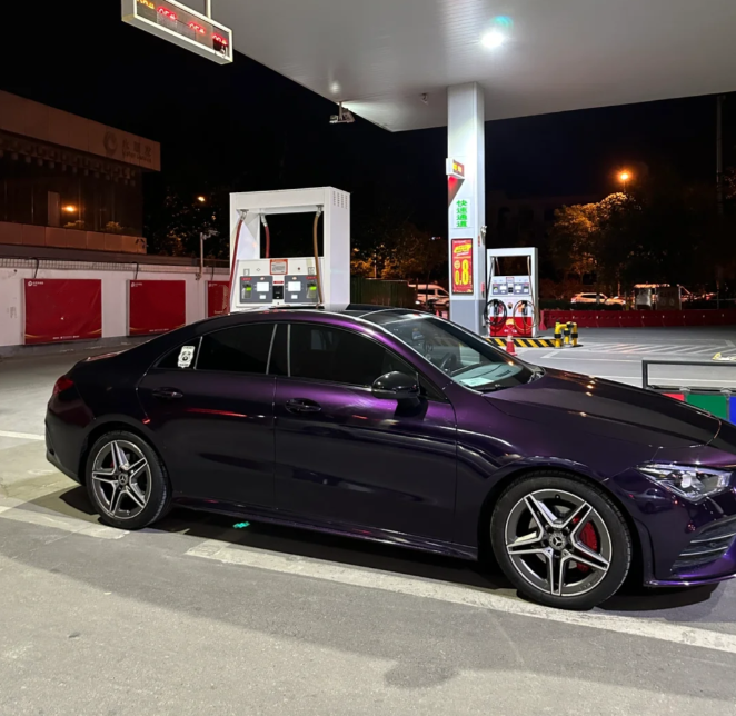 PET Gloss Metallic Midnight Purple Car Vinyl Wrap review 0