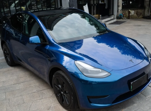 Gloss Metallic Indigo Blue Car Vinyl Wrap review 