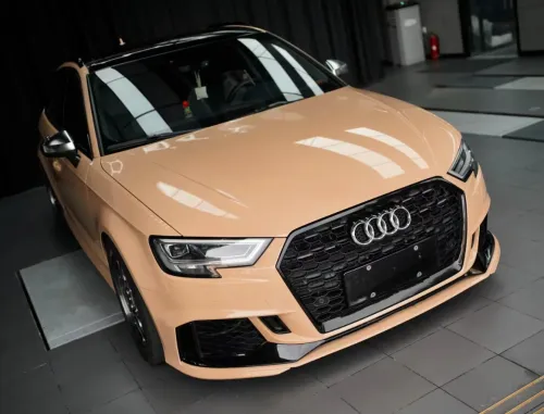  Super Gloss Sandstorm Yellow Desert Yellow Car Vinyl Wrap review 