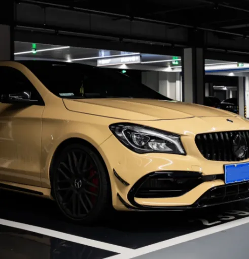  Super Gloss Sandstorm Yellow Desert Yellow Car Vinyl Wrap review 