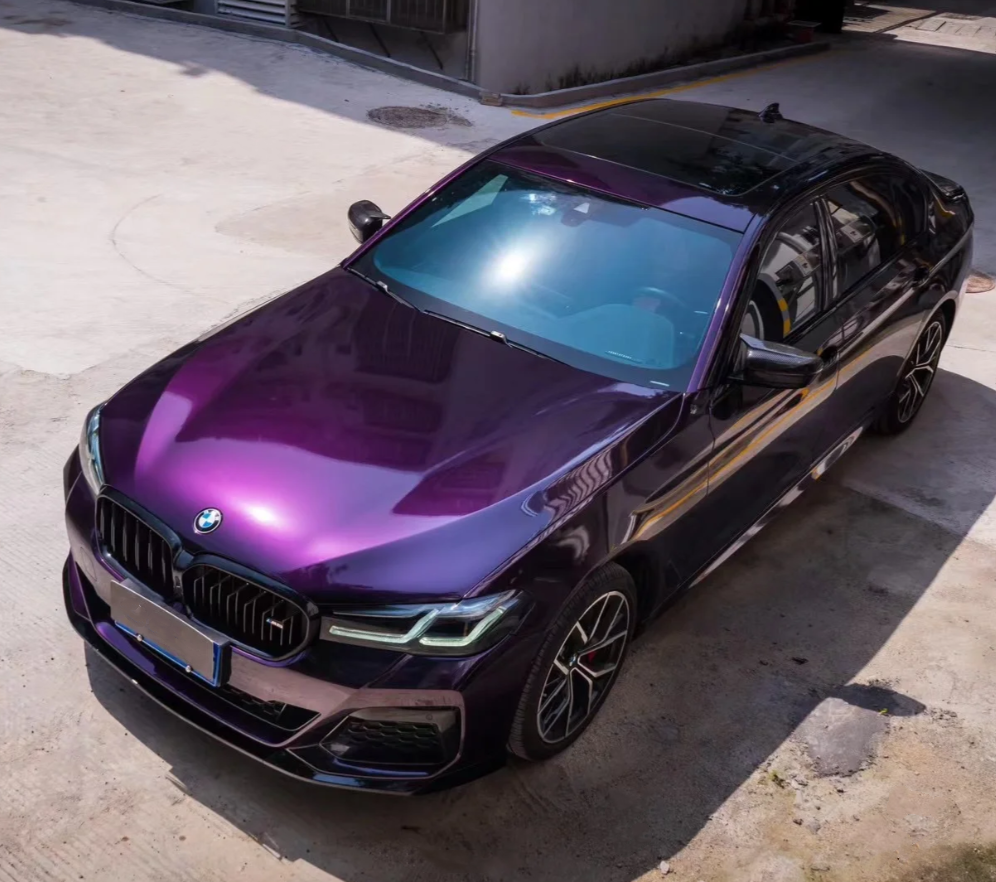 PET Gloss Metallic Midnight Purple Car Vinyl Wrap review 0